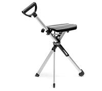 Ta-Da® SERIES 2 Seat Stick Seat Stick/Chair in BLACK - takes 130Kg / 20 stone. The walking cane stick that converts to a tripod chair, for watching outdoor sports, walking & a rest (BLACK, 820mm)