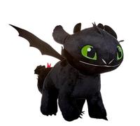TA&MA How to Train Your Dragon - Black Night Dragon Inspired by Toothless - Cuddly Toy & Stuffed Toy - Various Models & Sizes - Soft Plush Toy for Kids & Fans (Paws 25 cm)