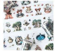 Ta Merry 3 Rolls PET Washi Tape Scrapbook Sticker Set for Planners