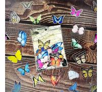 Ta Merry Butterfly Stickers for Adults，60pcs Scrapbook Accessories Self-Adhesive Flower Fairy Waterproof PET Stickers Craft Supplies for Scrapbooking,Card Making,Journal,Laptop