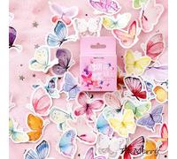 Ta Merry Kawaii Scrapbook Accessories Scrapbooking Supplies,45Pcs Cute Butterfly Stickers Aesthetic for Adults，Journaling Supplies Aesthetic Stickers for Scrapbooking,Card Making(Butterfly Garden