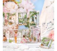 Ta Merry Washi Tape Set,3 Rolls of Flower PET Washi Tape Transparent Stickers for DIY Scrapbooks,Diaries,Bullet Diaries,Mobile Phones and Photo Albums（Spring Day 2）