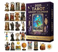 TA-ROT Advent Calendar 2025, 24 Days Collectible TA-ROT Ornaments Pendants Set, Christmas Countdown Calenda, Unique Esoteric Christmas Countdown Gift for Adults, Fool, Star, Sun, Tower, Devil