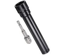 TA-VIGOR 1/2" Drive Socket Accessory Set, 30mm 6-Point Deep Impact Sockets 8" Length and 1/2" to 1/4" Hex Shank Adapters, Heat-Treated CR-V Steel Socket Adapter Accessory Set Kit for Hex Bolts Nuts
