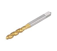 TA-VIGOR 1/4-20UNC Spiral Flute Threading Tap, Metric HSS (High Speed Steel) Titanium Plated Machine Thread Screw Tap Tapping Tool