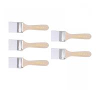 TA-VIGOR 1.5 inch (38mm) Soft Nylon Bristle Paint Brushes White 5pc