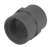 TA-VIGOR 1 Inch NPT PVC Female Adapter - 32mm Grey Pipe Fitting with Threaded Coupling and Slip Socket for Plumbing and DIY Projects