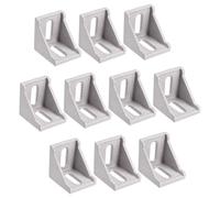 TA-VIGOR 10 Pcs Angle Corner Bracket Gusset 40mm x 40mm for 4040 Series Aluminium Extrusion Inside Corner Support, Silver
