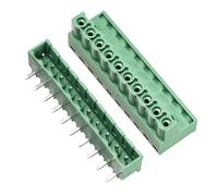 TA-VIGOR 10-Pin 5.08mm Pitch Right Angle PCB Screw Terminal Block Connector, PCB Connectors, 300V 15A, Green, 10 Sets