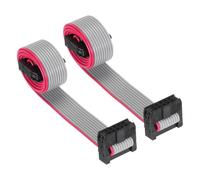 TA-VIGOR 10 Pin Flat Ribbon Cable, 2.0mm Pitch FC to FC Connector, 30cm Length, Grey Jumper Wire for Computer LED Display DVD, 2 Pcs