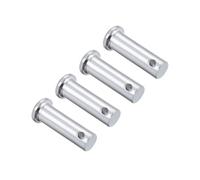 TA-VIGOR 10 x 30mm Clevis Pins Single Hole Zinc-Plated Steel Flat Head 4pc