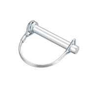 TA-VIGOR 10 x 60mm Trailer Coupler Pin 3/8" Round Pto Pins 1pc | Shaft Locking Pin Carbon Steel Wire Safety Lock Pins for Farm Trailers, Lawn Hitches, Garden Equipment, Tractors