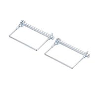TA-VIGOR 10 x 80mm Trailer Coupler Pin 3/8" Square Pto Pins 2pc | Shaft Locking Pin Carbon Steel Wire Safety Lock Pins for Farm Trailers, Lawn Hitches, Garden Equipment, Tractors