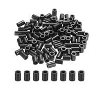 TA-VIGOR 100 Pcs Nylon Spacers Washers, 4mm ID, 7mm OD, 10mm Height Plastic Round Spacer Washers Without Threaded for M4 Screws/Bolts/Electrical Outlet/Switch Receptacle