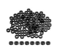 TA-VIGOR 100 Pcs Nylon Spacers Washers, 4mm ID, 7mm OD, 3mm Height Plastic Round Spacer Washers Without Threaded for M4 Screws/Bolts/Electrical Outlet/Switch Receptacle