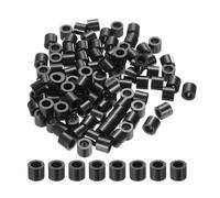 TA-VIGOR 100 Pcs Nylon Spacers Washers, 4mm ID, 7mm OD, 6mm Height Plastic Round Spacer Washers Without Threaded for M4 Screws/Bolts/Electrical Outlet/Switch Receptacle