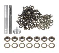 TA-VIGOR 100pcs 4.5mm Grommet Tool Kit with Punch & Setter, Copper Eyelets and Washers Set, Durable Eyelet Punch Kit for Leather, Fabric, Belts, Clothing, Bags and DIY Crafts, Bronze