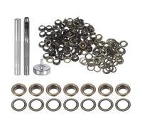 TA-VIGOR 100Pcs 5mm Copper Grommet Kit with Eyelets and Punch Tools, Metal Grommets and Eyelet Setter Tool for Leather Clothing Fabric Tarpaulin Canvas Repair DIY Crafts, Bronze