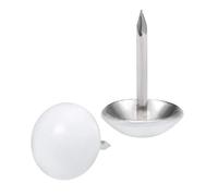 TA-VIGOR 100Pcs Decorative Upholstery Tacks for Furniture Sofa Chair Bed, 11mm x 17mm White Nailhead Trim for Upholstery Nails, DIY Crafts & Home Décorb