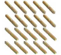 TA-VIGOR 100Pcs Hanger Bolts, M4x25mm Double Headed Bolts Self Tapping Screw, Double Ended Dowel Screws for Wood Joint Furniture
