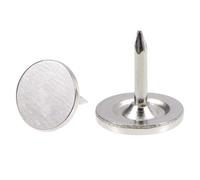 TA-VIGOR 100Pcs Heavy Duty Flat Head Push Pins, Decorative Thumb Tacks for Wall, Furniture Cork Board & Bulletin Board - 9.5mm x 10mm Upholstery Tacks for Home Office & DIY Use, Silver