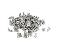 TA-VIGOR 100Pcs Hex Socket Countersunk Head Screw Bolts, M3 x 8mm 304 Stainless Steel Flat Head Socket Cap Screws Bolts Fasteners for Bicycle Motorcycle Repair, Machinery, Household Appliances