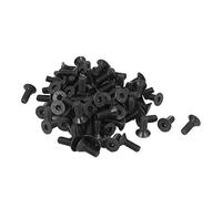 TA-VIGOR 100Pcs Hex Socket Countersunk Head Screw Bolts, M3 x 8mm Alloy Steel Flat Head Socket Cap Screws Bolts Fasteners for Bicycle Motorcycle Repair, Machinery, Household Appliances, Black