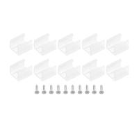 TA-VIGOR 100Pcs LED Strip Light Clips, Mounting Bracket Fixing Clips Plastic Clamp Holders Waterproof LED Strip with Screws for 8-10mm Neon RGB Light Cable Ribbon, Translucent