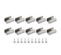 TA-VIGOR 100Pcs LED Strip Light Clips, Waterproof LED Strip Mounting Bracket Fixing Clips Plastic Clamp Holders with Screws for 12-13mmNeon RGB Light Cable Ribbon, Stainless Steel