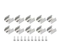 TA-VIGOR 100Pcs LED Strip Light Clips, Waterproof LED Strip Mounting Bracket Fixing Clips Plastic Clamp Holders with Screws for 13-15mmNeon RGB Light Cable Ribbon, Stainless Steel