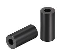 TA-VIGOR 100Pcs Nylon ABS Round Plastic Spacer Washer, ID 3.2mm OD 7mm L 12mm Black Non Threaded Column Standoff Support Insulation Spacers for Electrical Screws, Switch and Receptacle