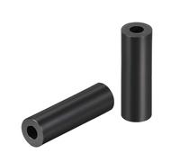 TA-VIGOR 100Pcs Nylon ABS Round Plastic Spacer Washer, ID 3.2mm OD 7mm L 20mm Black Non Threaded Column Standoff Support Insulation Spacers for Electrical Screws, Switch and Receptacle