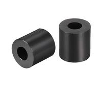 TA-VIGOR 100Pcs Nylon ABS Round Plastic Spacer Washer, ID 3.2mm OD 7mm L 6mm Black Non Threaded Column Standoff Support Insulation Spacers for Electrical Screws, Switch and Receptacle
