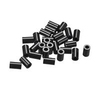 TA-VIGOR 100Pcs Nylon ABS Round Plastic Spacer Washer, ID 4.2mm OD 7mm L 12mm Black Non Threaded Column Standoff Support Insulation Spacers for Electrical Screws, Switch and Receptacle