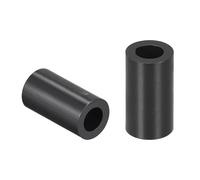 TA-VIGOR 100Pcs Nylon ABS Round Plastic Spacer Washer, ID 4.2mm OD 7mm L 15mm Black Non Threaded Column Standoff Support Insulation Spacers for Electrical Screws, Switch and Receptacle