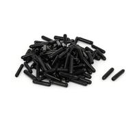 TA-VIGOR 100Pcs Rubber End Caps, 1.5mm ID Round Flexible Screw End Caps Thread Protectors, Black Vinyl Bolt Covers Rubber Covers for Screws, Tubes, Cables, Wires, etc