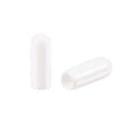 TA-VIGOR 100Pcs Rubber End Caps, 4mm ID Round Flexible Screw End Caps Thread Protectors, White Vinyl Bolt Covers Rubber Covers for Screws, Tubes, Cables, Wires, etc