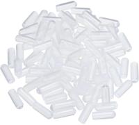 TA-VIGOR 100Pcs Rubber End Caps, 5mm ID Round Flexible Screw End Caps Thread Protectors, Clear Vinyl Bolt Covers Rubber Covers for Screws, Tubes, Cables, Wires, etc