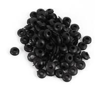 TA-VIGOR 100Pcs Rubber Grommets Cable Wire Protector, 4mm Conductor Wiring Blanking Gasket Ring Grommets, Black Electrical Cable Hole Plugs Wire Gaskets for Protecting Wires, Cables and Plugs