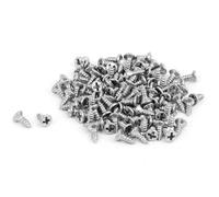 TA-VIGOR 100Pcs Self Tapping Screws, M1.4 Phillips Flat Head Screw, 4mm Countersunk Cross Head Tapping Screws, Stainless Steel Machine Wood Fasteners Bolts for Wood, Drywall, Furniture, Repairing