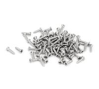 TA-VIGOR 100Pcs Self Tapping Screws, M1.4 Phillips Flat Head Screw, 6mm Countersunk Cross Head Tapping Screws, Stainless Steel Machine Wood Fasteners Bolts for Wood, Drywall, Furniture, Repairing