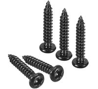 TA-VIGOR 100Pcs Self Tapping Screws, M3 Phillips Pan Head Screw, 16mm Round Head Tapping Screws, Stainless Steel Machine Wood Fasteners Bolts for Wood, Drywall, Furniture, Repairing, Black
