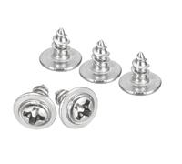 TA-VIGOR 100Pcs Self Tapping Screws with Washer, M3*6 * 7mm Phillips Pan Head Screw, Round Head Tapping Screws, 304 Stainless Steel Machine Wood Fasteners Bolts for Wood Drywall Furniture Repairing