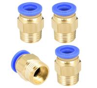 TA-VIGOR 10mm Pneumatic Push to Connect Fittings, G3/8 Male Thread Quick Connect Straight Coupler, Air Line Push Fit Connectors for Pneumatic Systems and Air Compressors, 4Pcs
