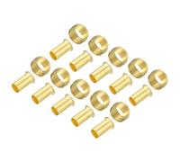 TA-VIGOR 10mm Tube OD Compression Sleeves and Ferrules, 20PCS Brass Compression Insert & Ferrule Fitting Assortment Kit for Oil Water Air Pipe