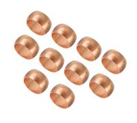 TA-VIGOR 10mm Tube OD Compression Sleeves Ferrules, 10PCS Copper Ferrule Fitting Brass Compression Fittings, Copper Olives Assortment Kit for Oil Water Air Pipe