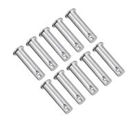 TA-VIGOR 10pcs 10 x 40mm Clevis Pins Single Hole, Zinc-Plated Steel Flat Head Link Hinge Pin Fastener for Mechanical Linkage, Ship Rigging, Fixed Parts