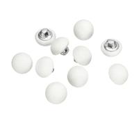 TA-VIGOR 10pcs 16L Fabric Covered Shank Buttons 10mm 3/8" Cream White | Cotton Fabric Cover, 2mm Shank Hole, Round Back Design, Clothing Repairs, DIY Crafts, For Suits, Coats And Sweaters