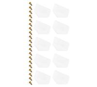 TA-VIGOR 10pcs 17.2x21x21mm 90 Degree Plastic Corner Braces Support with Cover Cap, ABS L Shape Right Angle Shelf Brackets with Screws for Furniture Repairing, Cabinets, Bookshelves & DIY, White