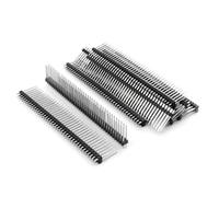 TA-VIGOR 10pcs 2.54mm Pitch Dual Row Male Straight Header Pins, 80-Pin (2x40) PCB Connectors Pin Headers 19mm for Breadboard Arduino